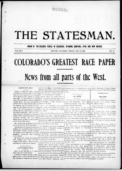 Denver Star, May 25, 1906