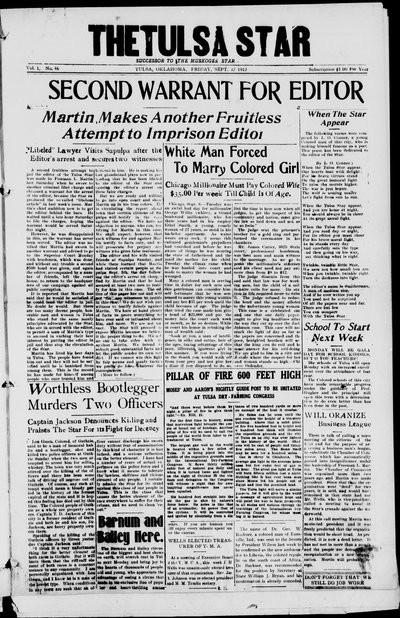Tulsa Star, Sep 12, 1913