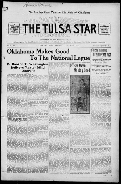 Tulsa Star, Aug 29, 1914