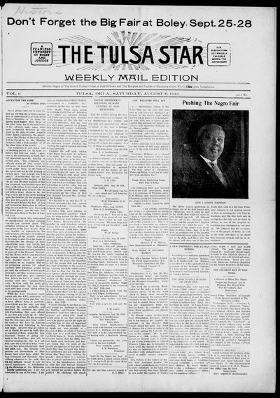 Tulsa Star, Aug 31, 1918