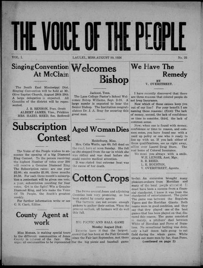 Voice of the People, Aug 30, 1926