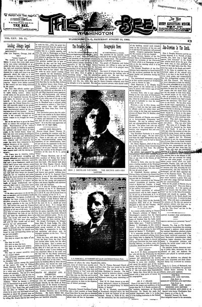 Washington Bee, Aug 12, 1905