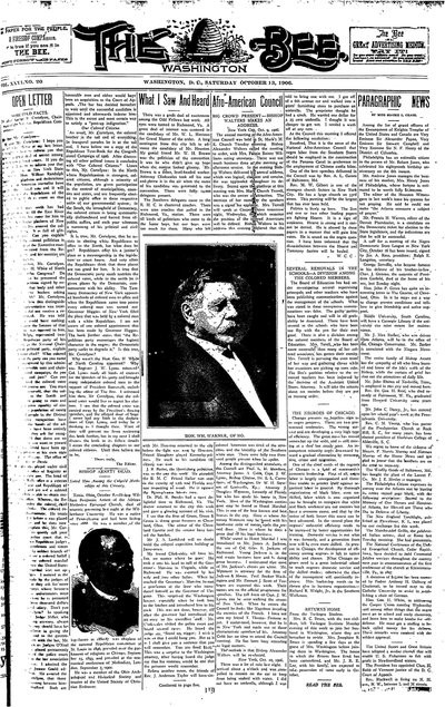 Washington Bee, Oct 13, 1906