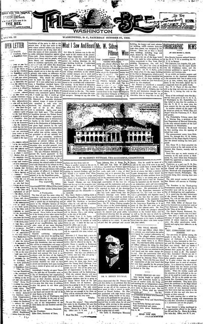 Washington Bee, Oct 27, 1906