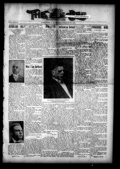 Washington Bee, Feb 29, 1908