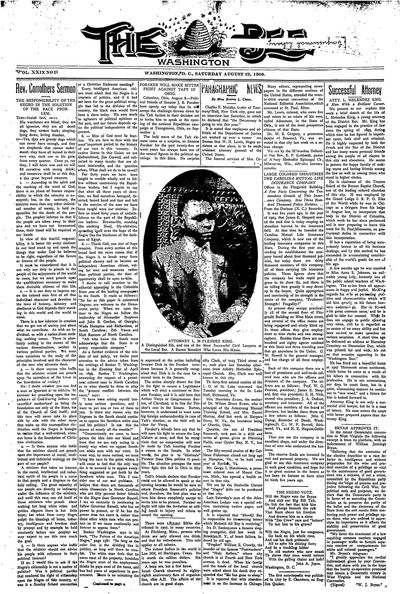 Washington Bee, Aug 22, 1908