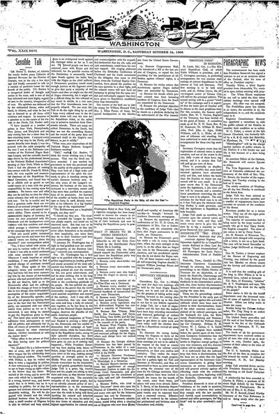 Washington Bee, Oct 24, 1908