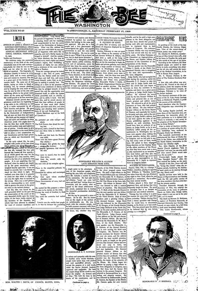 Washington Bee, Feb 27, 1909