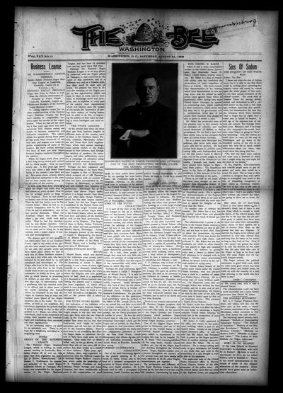 Washington Bee, Aug 21, 1909