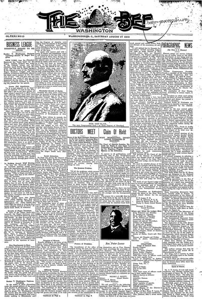 Washington Bee, Aug 27, 1910