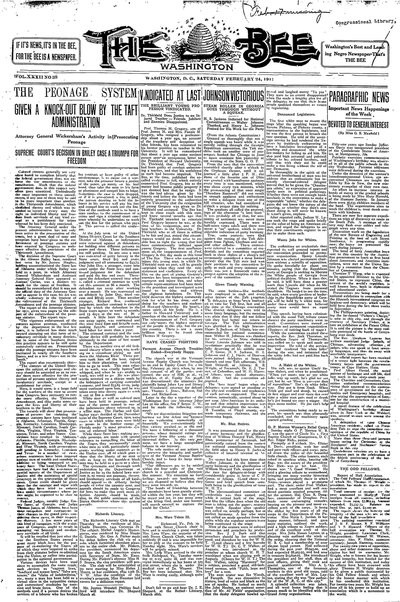 Washington Bee, Feb 24, 1912