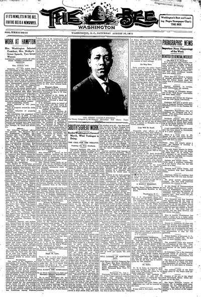 Washington Bee, Aug 10, 1912