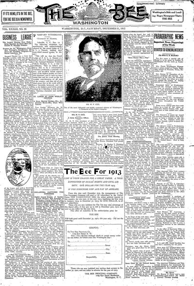 Washington Bee, Dec 21, 1912