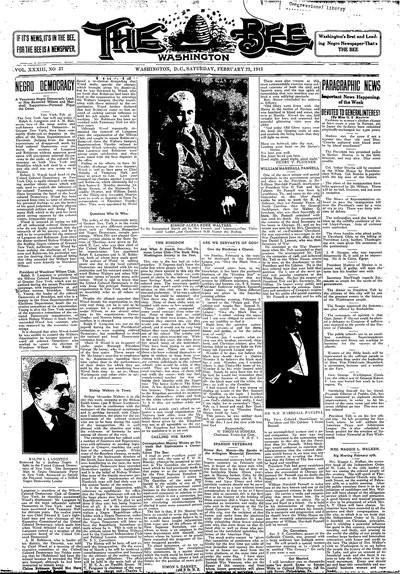 Washington Bee, Feb 22, 1913