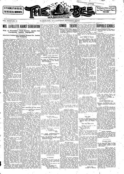 Washington Bee, Sep 13, 1913
