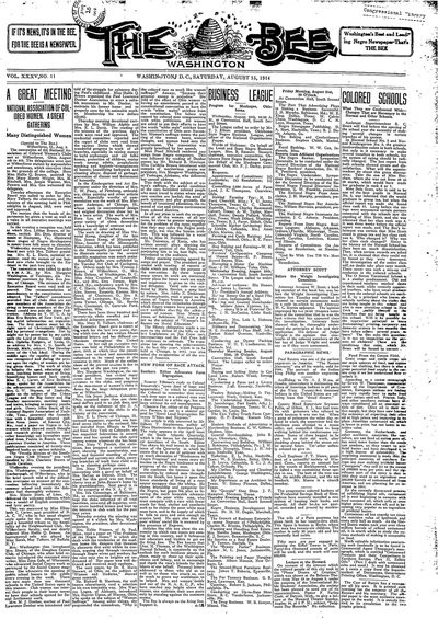Washington Bee, Aug 15, 1914