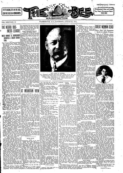 Washington Bee, Aug 28, 1915