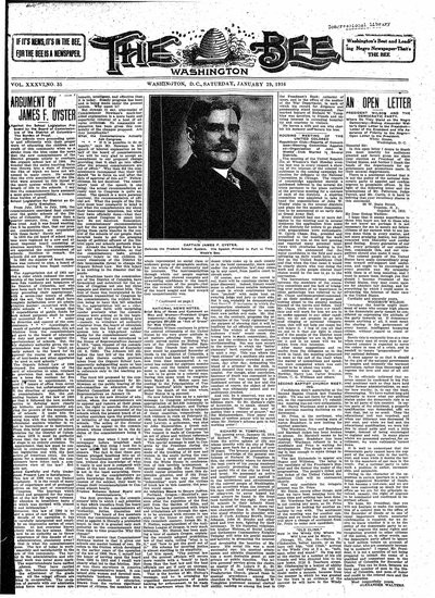Washington Bee, Jan 29, 1916