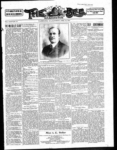Washington Bee, Apr 22, 1916