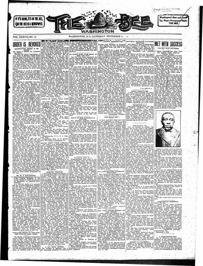 Washington Bee, Sep 9, 1916