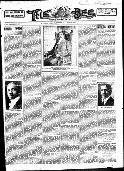 Washington Bee, Apr 21, 1917