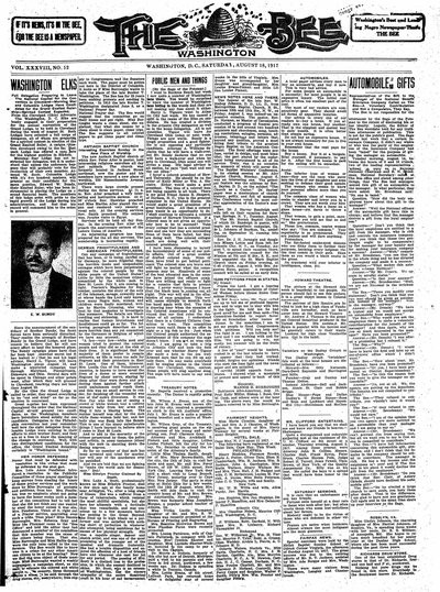 Washington Bee, Aug 18, 1917