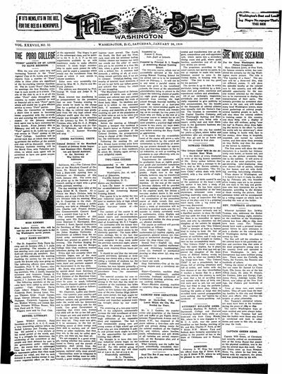 Washington Bee, Jan 26, 1918