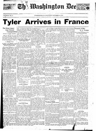 Washington Bee, Oct 19, 1918