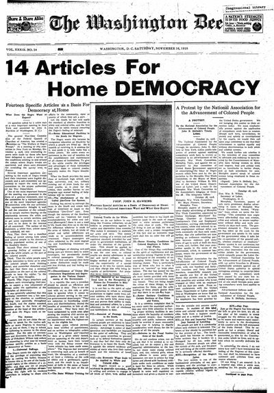 Washington Bee, Nov 16, 1918