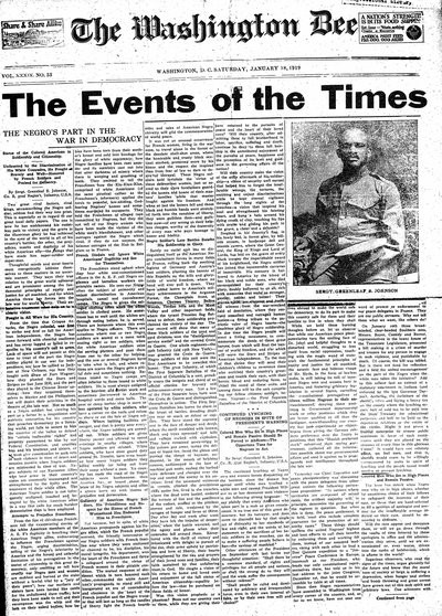 Washington Bee, Jan 18, 1919