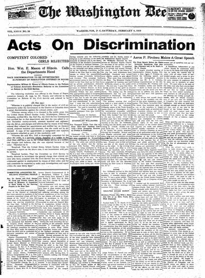 Washington Bee, Feb 8, 1919