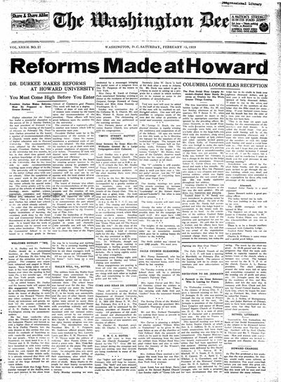 Washington Bee, Feb 15, 1919