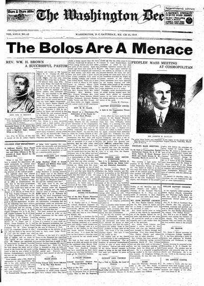 Washington Bee, Mar 22, 1919