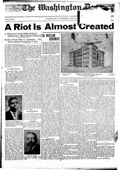 Washington Bee, Jul 19, 1919