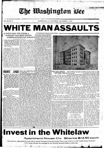 Washington Bee, Sep 27, 1919