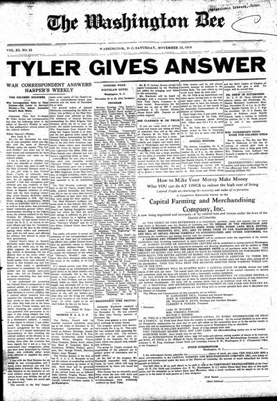 Washington Bee, Nov 22, 1919