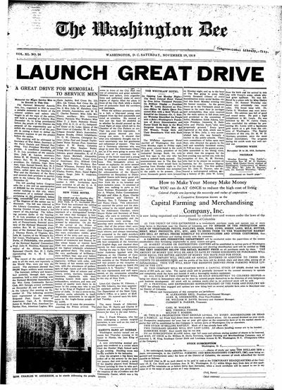 Washington Bee, Nov 29, 1919