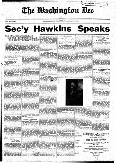 Washington Bee, Jan 10, 1920