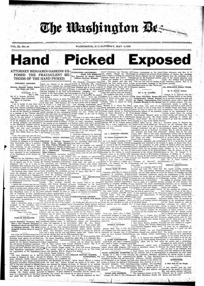 Washington Bee, May 8, 1920