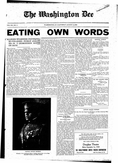 Washington Bee, Aug 14, 1920