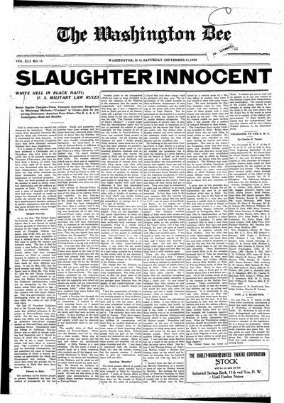 Washington Bee, Sep 11, 1920
