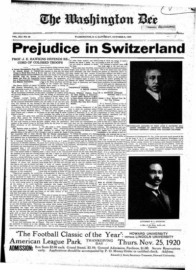 Washington Bee, Oct 9, 1920