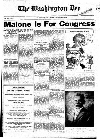 Washington Bee, Oct 16, 1920