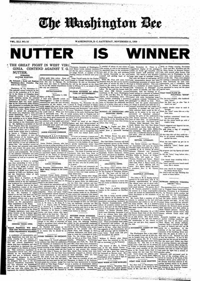 Washington Bee, Nov 13, 1920