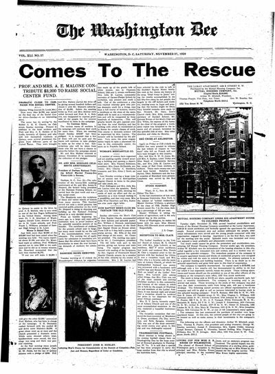 Washington Bee, Nov 27, 1920