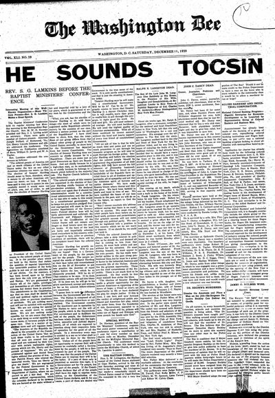 Washington Bee, Dec 11, 1920