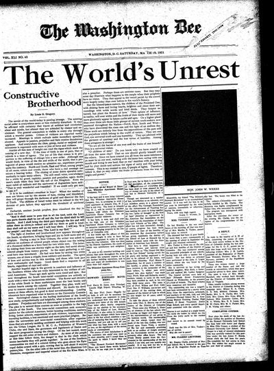 Washington Bee, Mar 19, 1921
