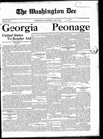 Washington Bee, Apr 9, 1921