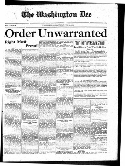 Washington Bee, Jun 25, 1921