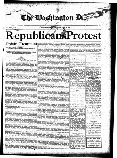 Washington Bee, Jul 23, 1921